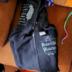 Beautiful Disaster zip up hoodie
